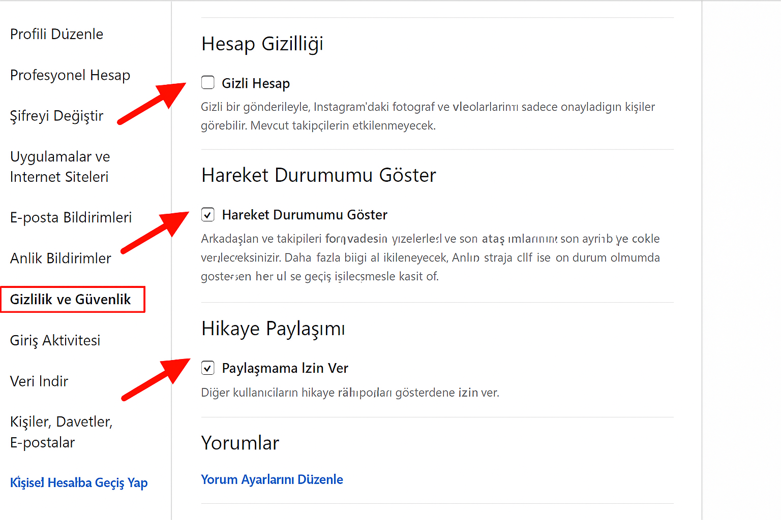 İnstagram Aktiflik Kapatma ✔️ Tek Tıkla Kapatalım 1